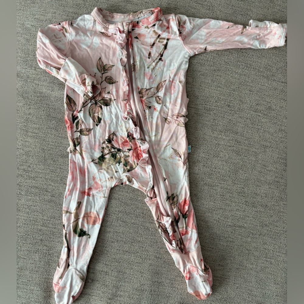Posh Peanut Rose Footie Pajamas